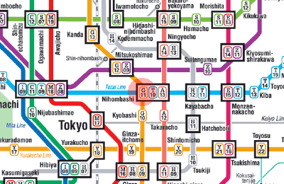 G-11 Nihombashi station map
