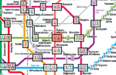 S-09 Bakuro-yokoyama station map