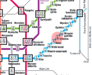 T-18 Urayasu station map