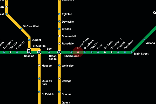 Castle Frank station map