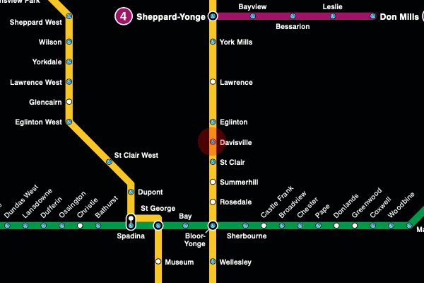 Davisville station map