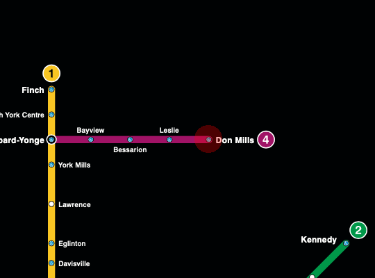 Don Mills station map