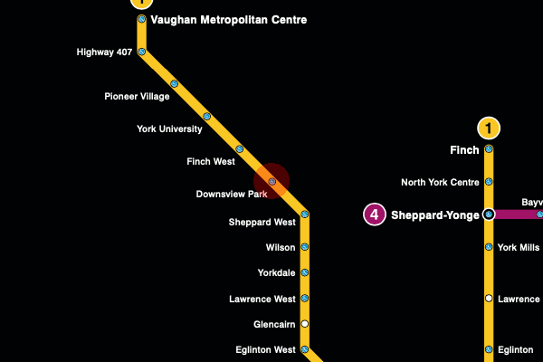 Downsview Park station map