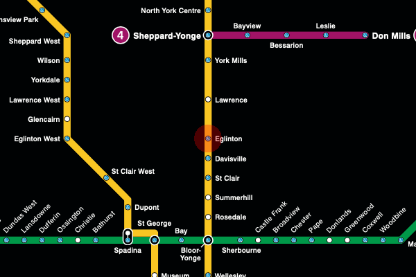 Eglinton station map