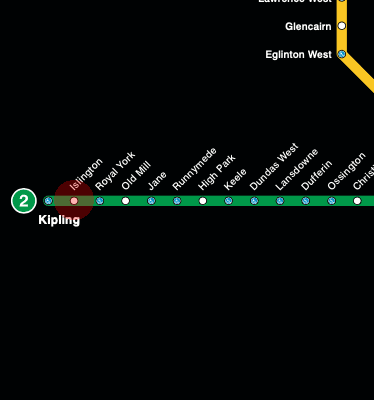 Islington station map