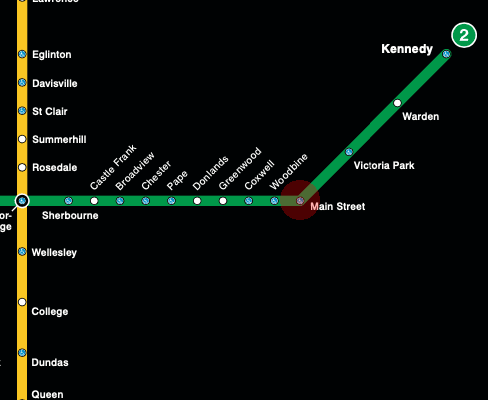 Main Street station map