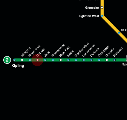 Old Mill station map