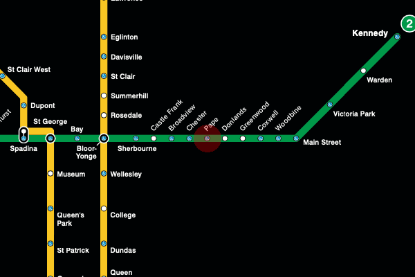 Pape station map