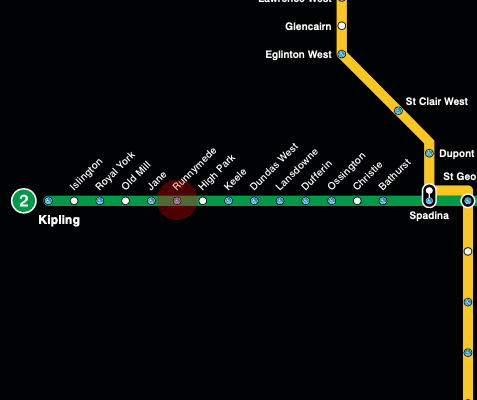 Runnymede station map