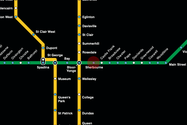 Sherbourne station map