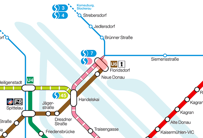 Floridsdorf station map