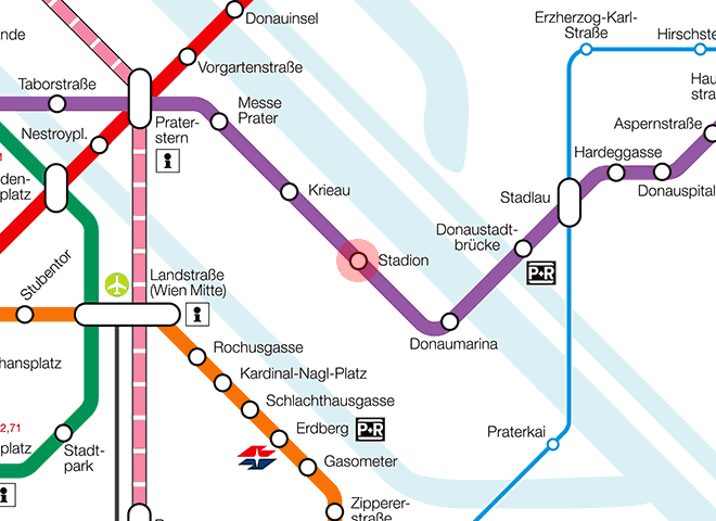 Stadion station map