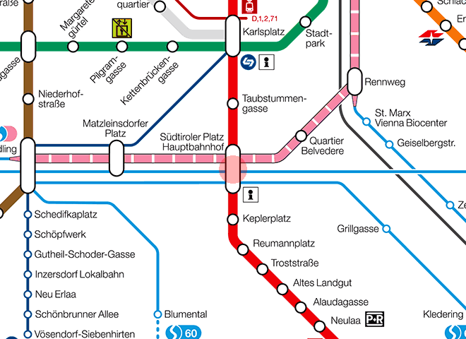 Sudtiroler Platz-Hauptbahnhof station map