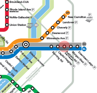 Addison Road-Seat Pleasant station map