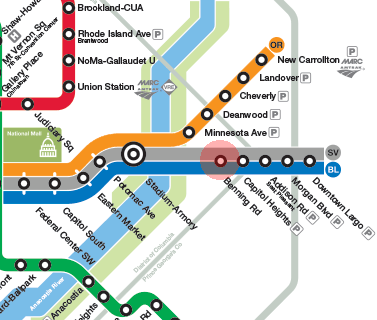 Benning Road station map
