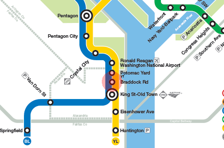 Braddock Road station map