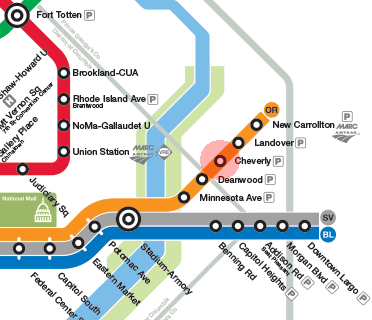 Cheverly station map
