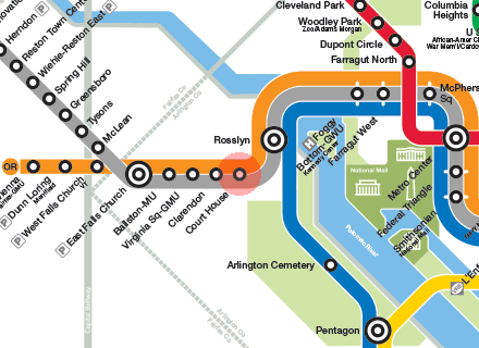 Court House station map