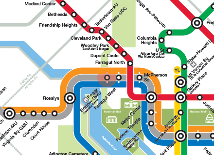 Foggy Bottom-GWU station map