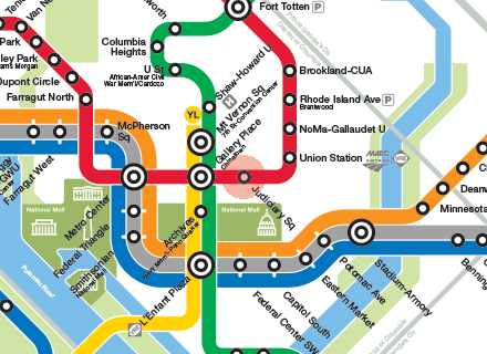 Judiciary Square station map