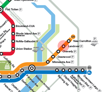 Landover station map