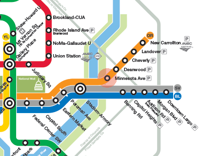 Minnesota Ave station map