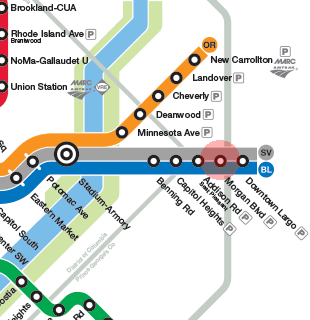 Morgan Boulevard station map