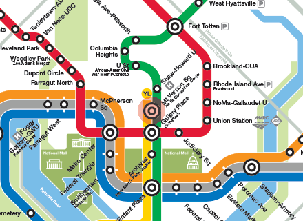 Mount Vernon Square station map