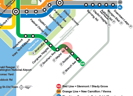 Naylor Road station map