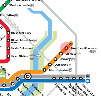 New Carrollton station map