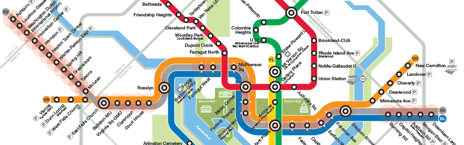Washington Metro Silver Line map