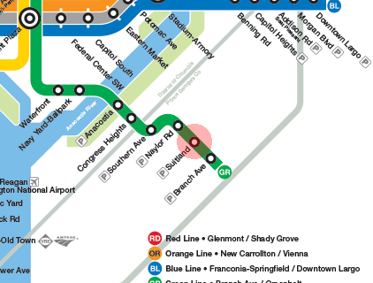 Suitland station map