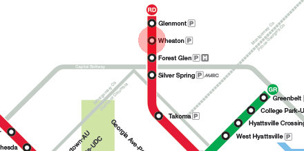 Wheaton station map